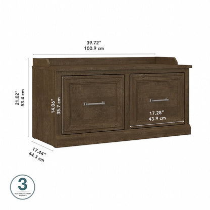 Woodland 40W Shoe Storage Bench with Doors