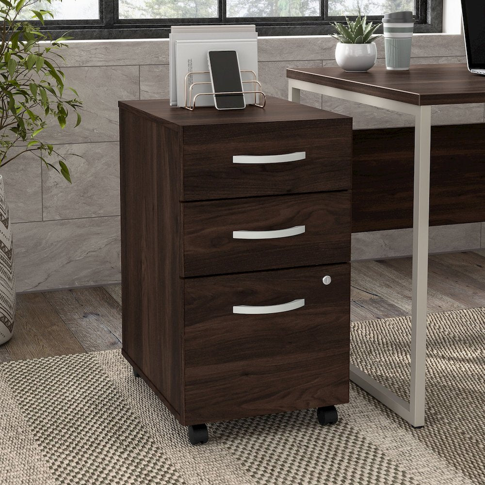 Hybrid 3 Drawer Mobile File Cabinet - Assembled