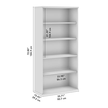 Studio C Tall 5 Shelf Bookcase