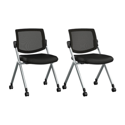 Envision Mesh Back Folding Chairs - Set of 2