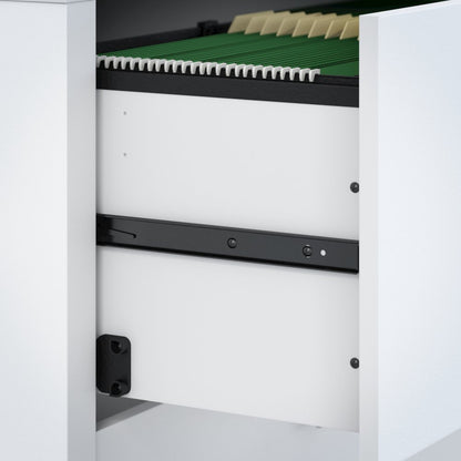 Echo Bow Front Desk and Credenza with Mobile File Cabinet