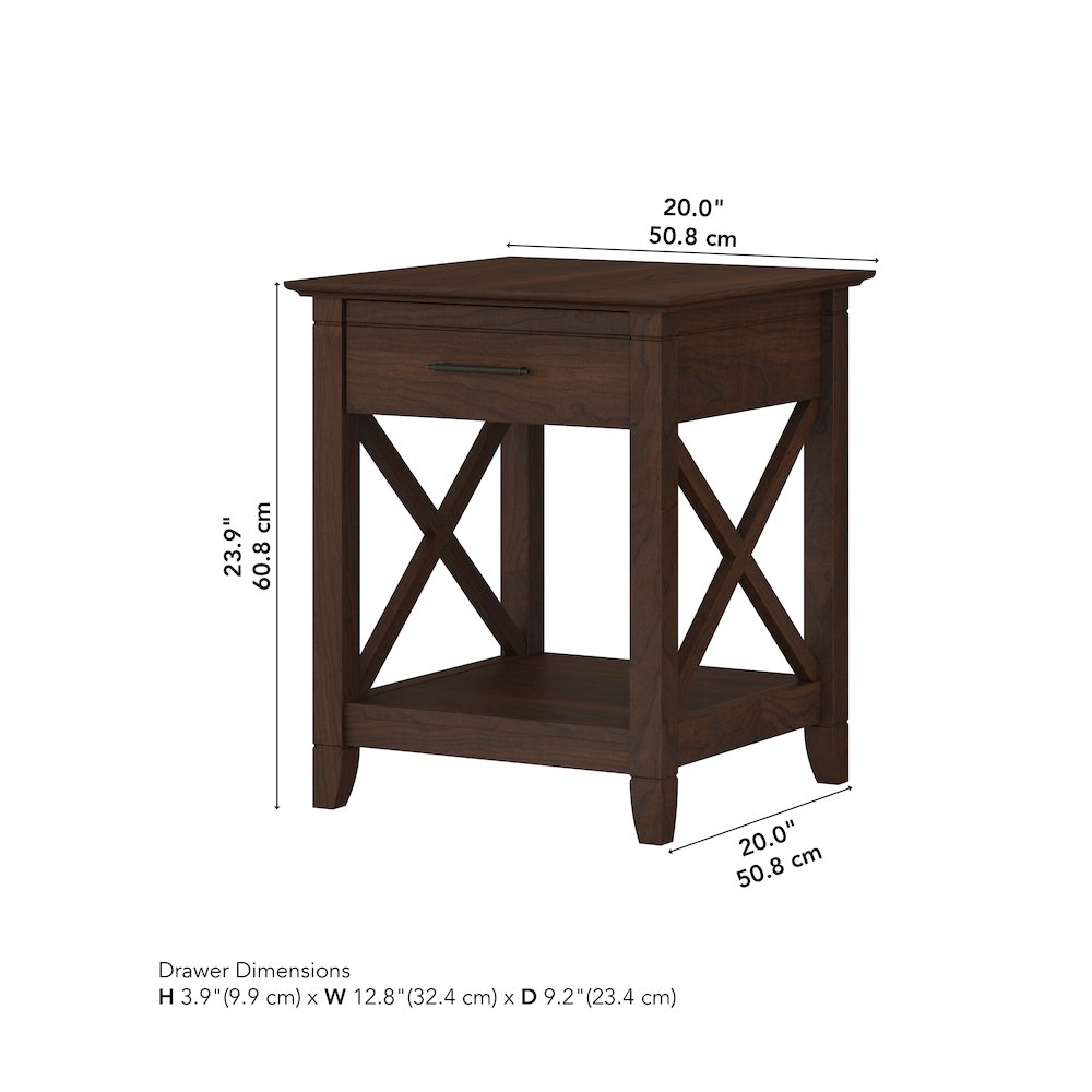 Key West End Table with Storage