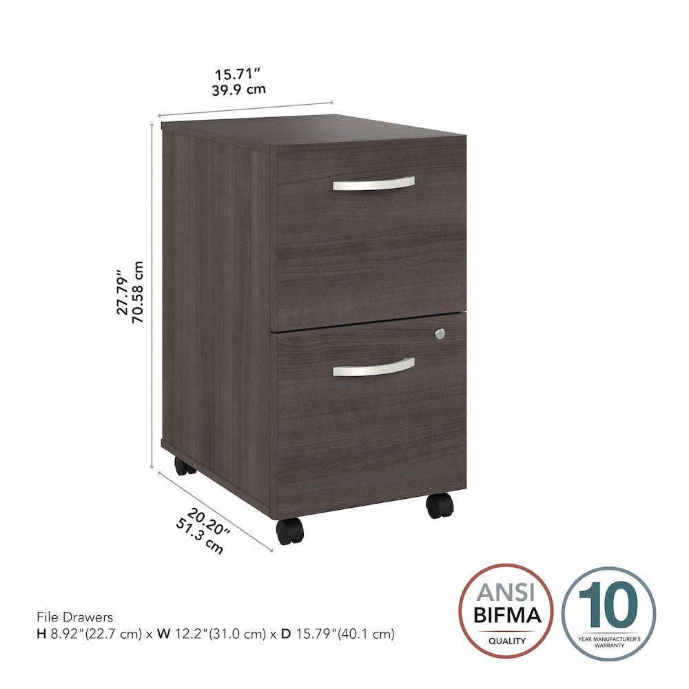 Studio A 2 Drawer Mobile File Cabinet - Assembled