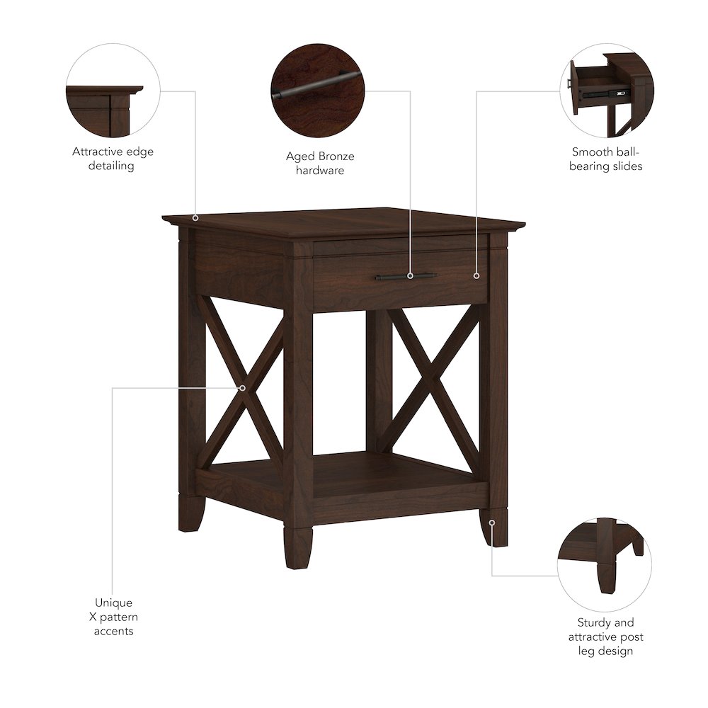 Key West End Table with Storage