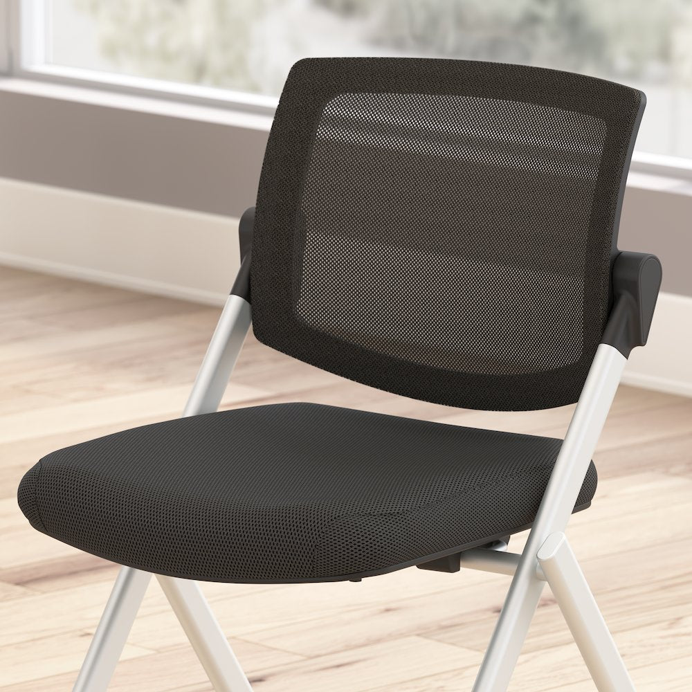 Envision Mesh Back Folding Chairs - Set of 2