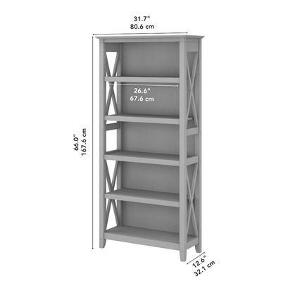 Key West Tall 5 Shelf Bookcase