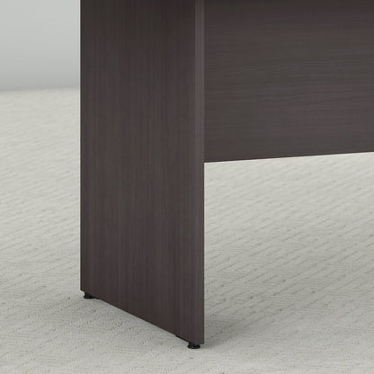 96W x 42D Boat Shaped Conference Table with Wood Base