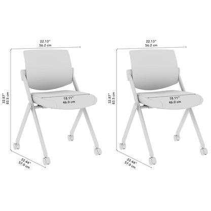Envision Mesh Back Folding Chairs - Set of 2