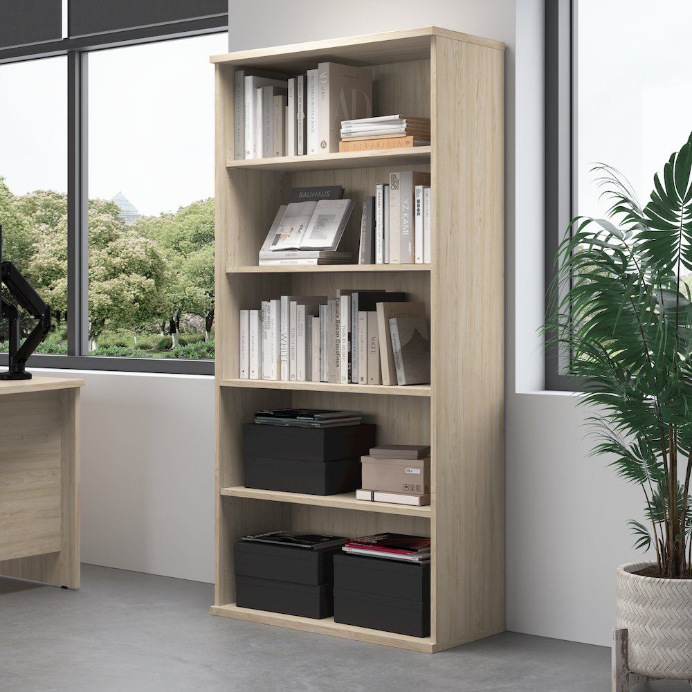 Studio C Tall 5 Shelf Bookcase