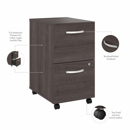 Studio A 2 Drawer Mobile File Cabinet - Assembled