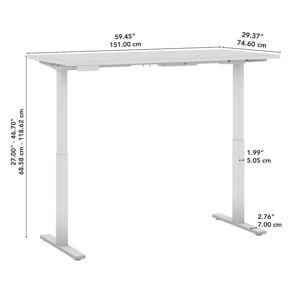Move 60 Series 60W x 30D Electric Height Adjustable Standing Desk