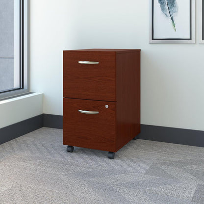 Bush Business Furniture Series C 2 Drawer Mobile File Cabinet in Mahogany - Assembled