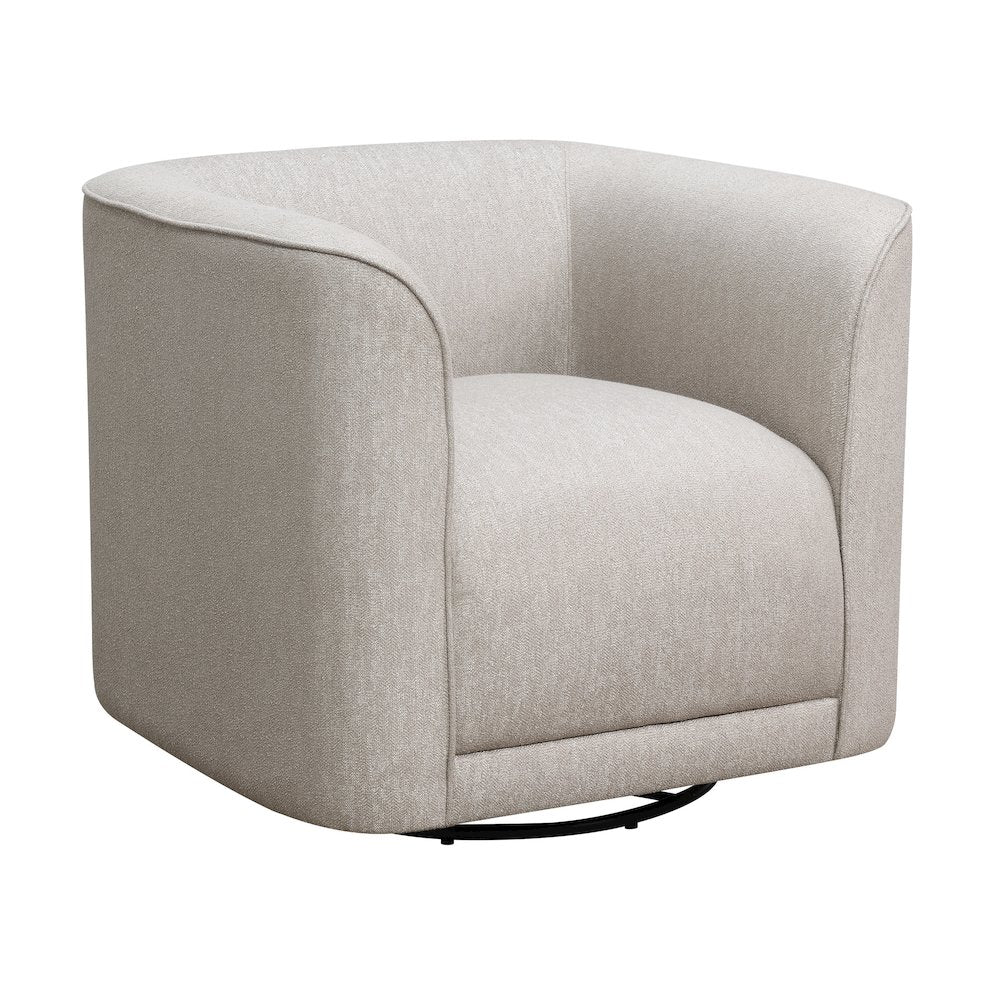 Wallace & Bay Brella Sand and  Swivel Accent Chair with 360° Swivel And U-Shape