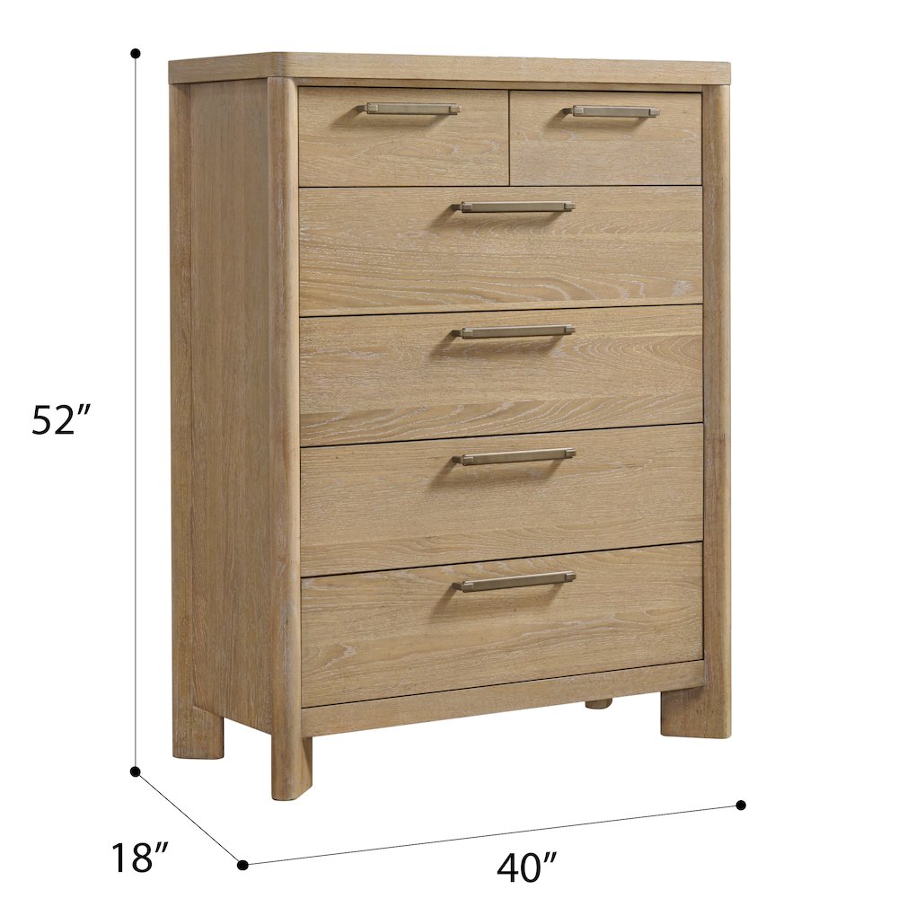 Wallce & Bay Clove Sand Dune 6-Drawer Chest
