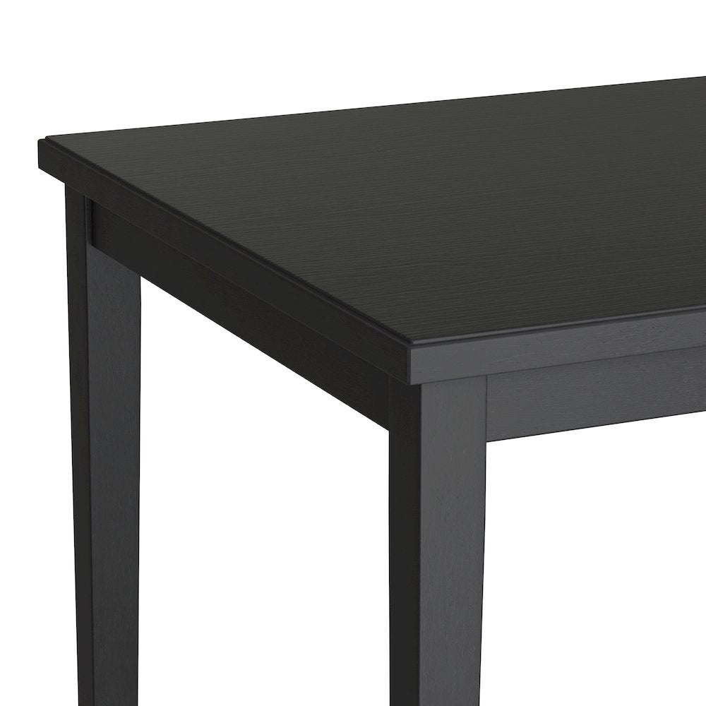 Wallace & Bay Quaint 48" Gathering Height Table in Black Wood