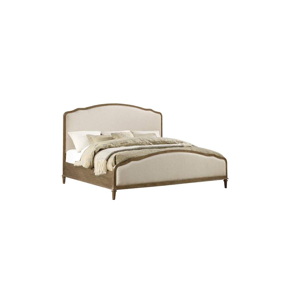 Wallace & Bay Ludin Sandstone Buff and Cream Queen Upholstered Bed
