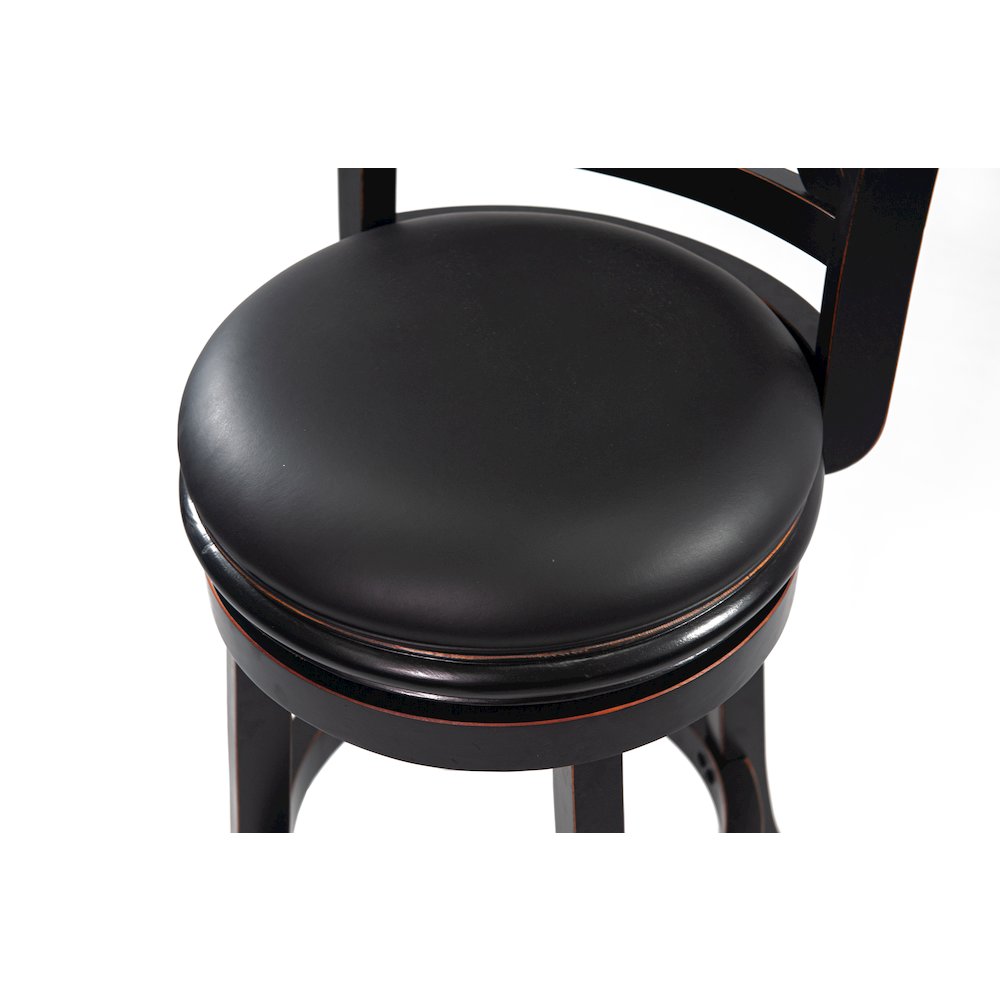 Florence Swivel Counter Stool - Black Sandthru Finish