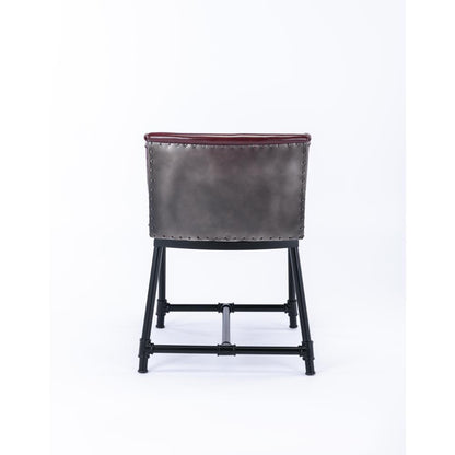 Parlor Faux Leather Adjustable Bar Stool - Burgundy