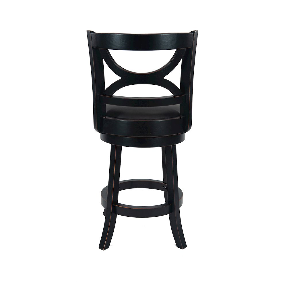 Florence Swivel Counter Stool - Black Sandthru Finish