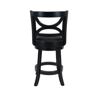 Florence Swivel Counter Stool - Black Sandthru Finish
