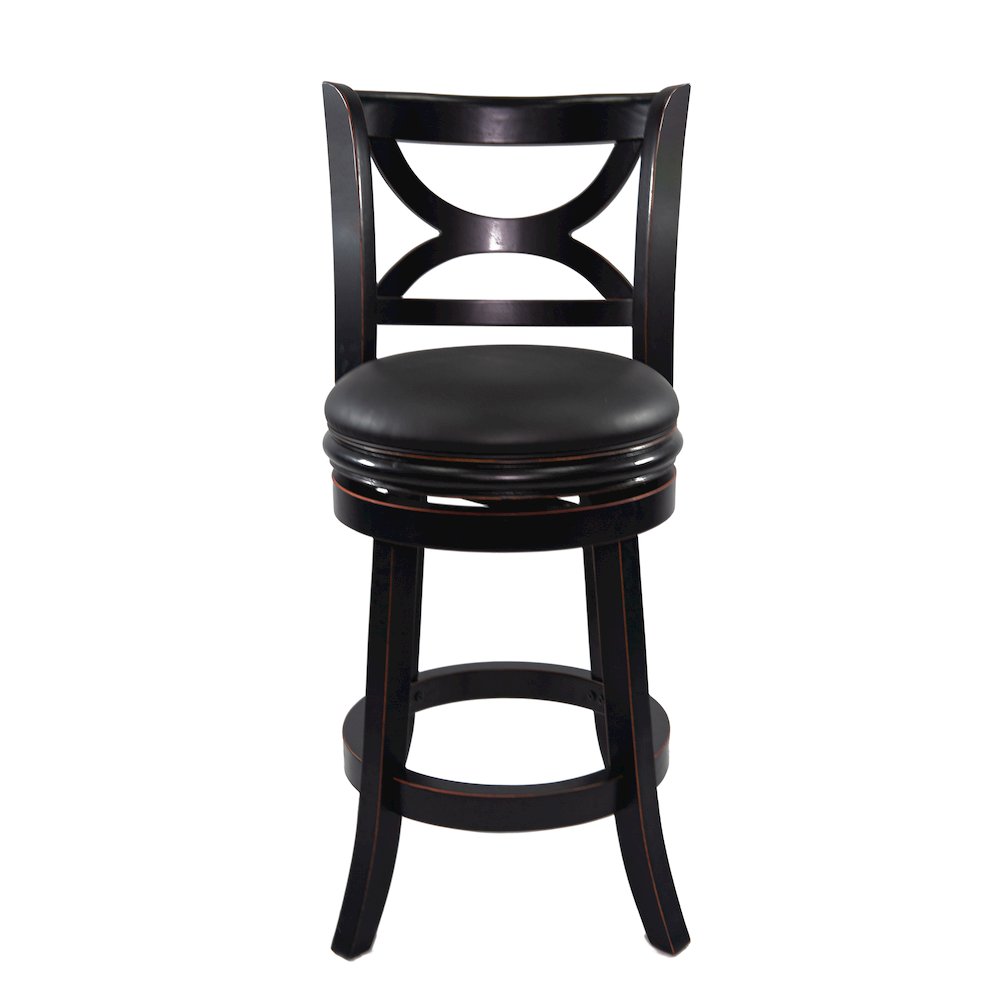 Florence Swivel Counter Stool - Black Sandthru Finish