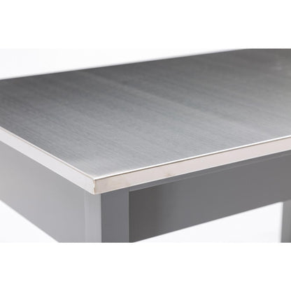 Holland Kitchen Cart With Stainless Steel Top - Gray