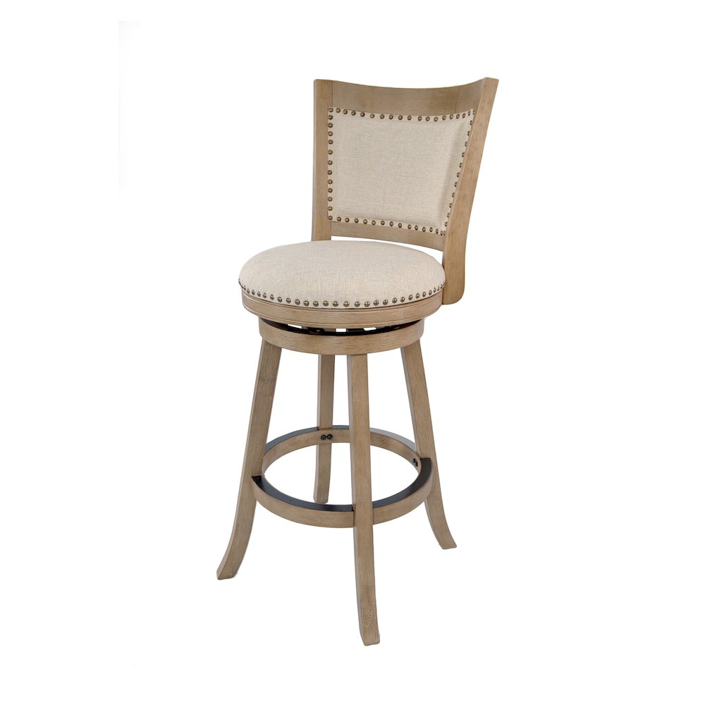 Melrose Swivel Bar Stool - Driftwood Wire-Brush