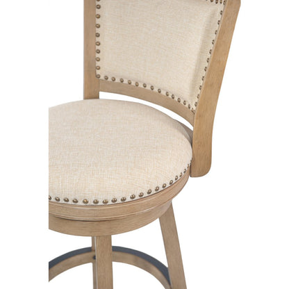 Melrose Swivel Bar Stool - Driftwood Wire-Brush