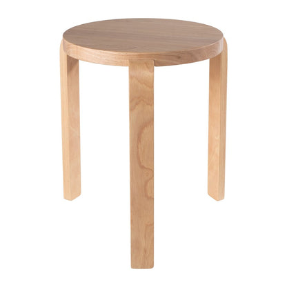 Mateo Round Backless Stacking Stools - Set of 2 - Blonde Oak