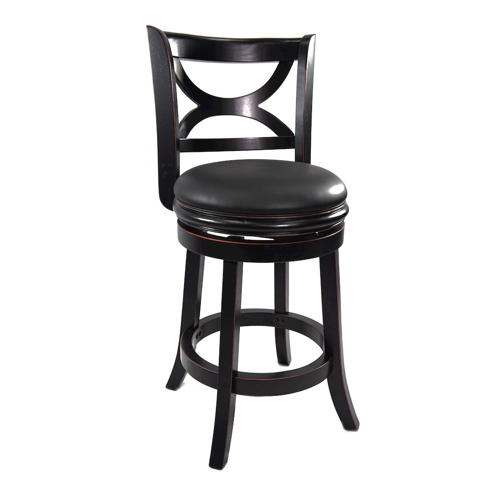 Florence Swivel Counter Stool - Black Sandthru Finish