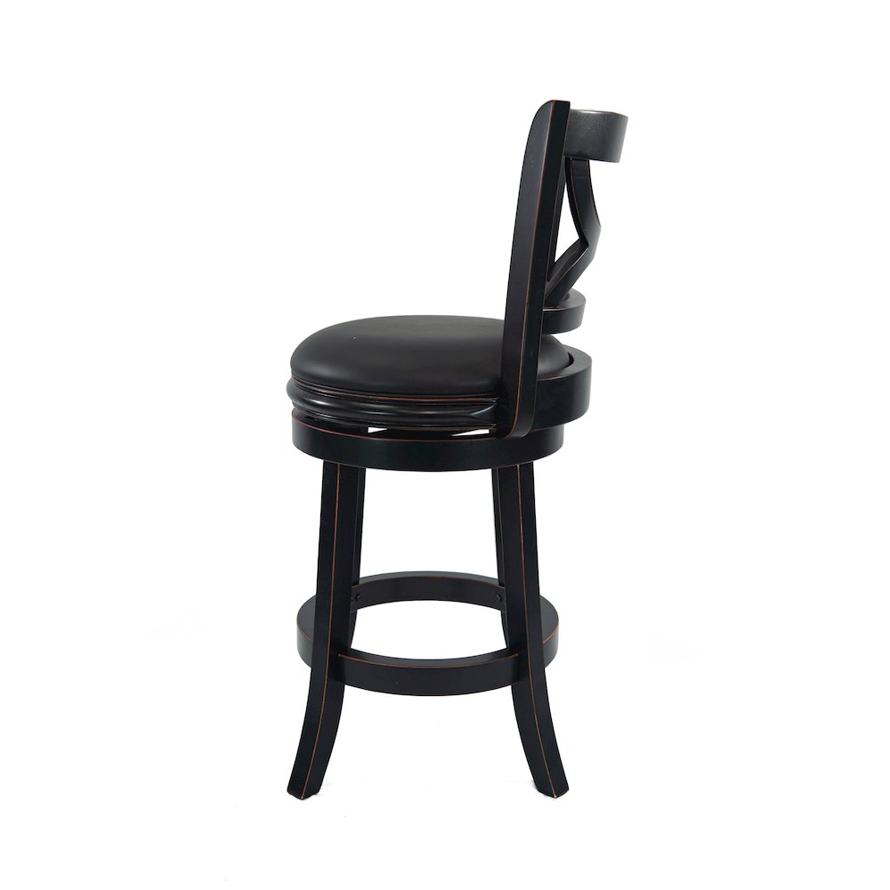 Florence Swivel Counter Stool - Black Sandthru Finish