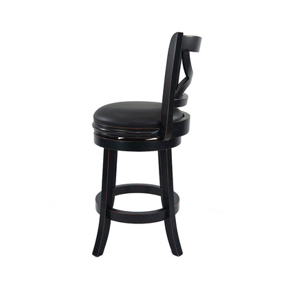 Florence Swivel Counter Stool - Black Sandthru Finish
