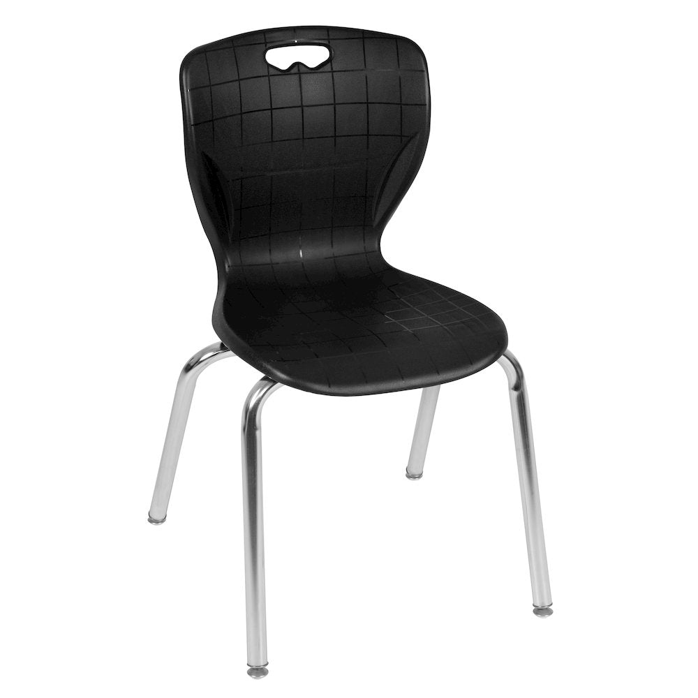 48x24 Mobile Adjustable Classroom Table- Maple & 2 Andy 18 Stack Chairs- Black