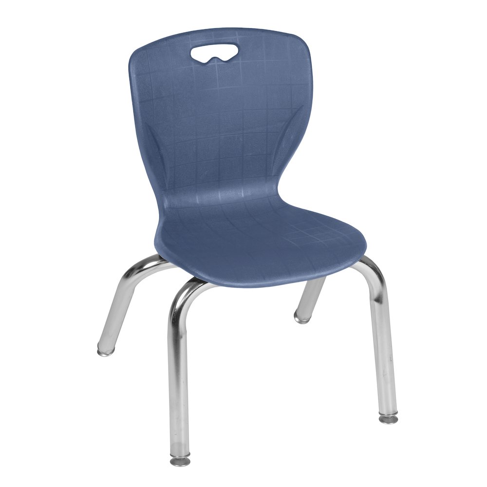66x24 Mobile Adjustable Classroom Table- Maple & 2 Andy 12 Stack Chairs- Blue