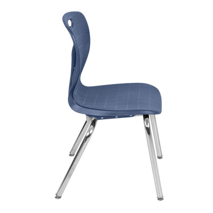 66x30 Mobile Adjustable Classroom Table- Maple & 2 Andy 18 Stack Chairs- Blue