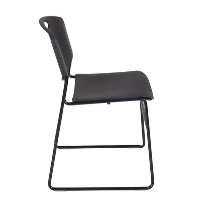 66 x 24 in. Adjustable Classroom Table- Cherry & 2 Zeng Stack Chairs- Black