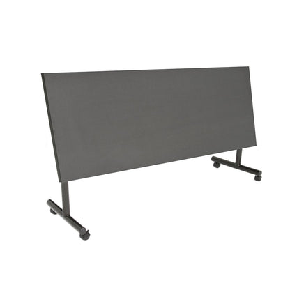72 x 30 in. Flip-Top Training Nesting Table- Grey, 2 M Stack Chairs- Grey