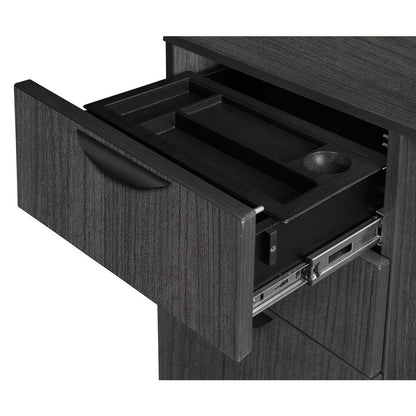 Legacy 66" Double Pedestal Desk- Ash Grey