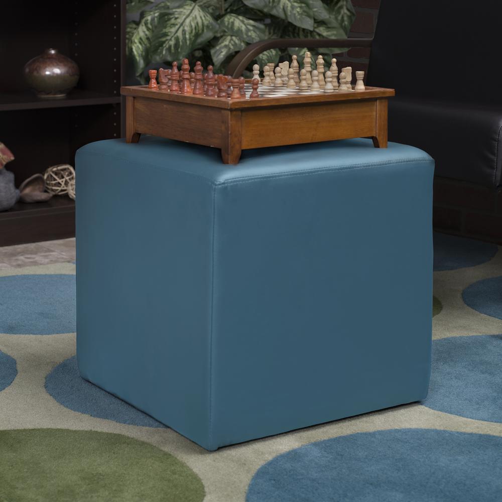 Aurora Curved Ottoman- Peacock Teal