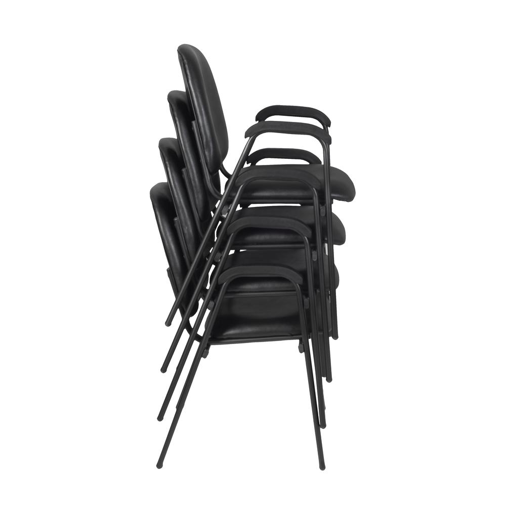 Ace Vinyl Stack Chair (4 pack)- Black