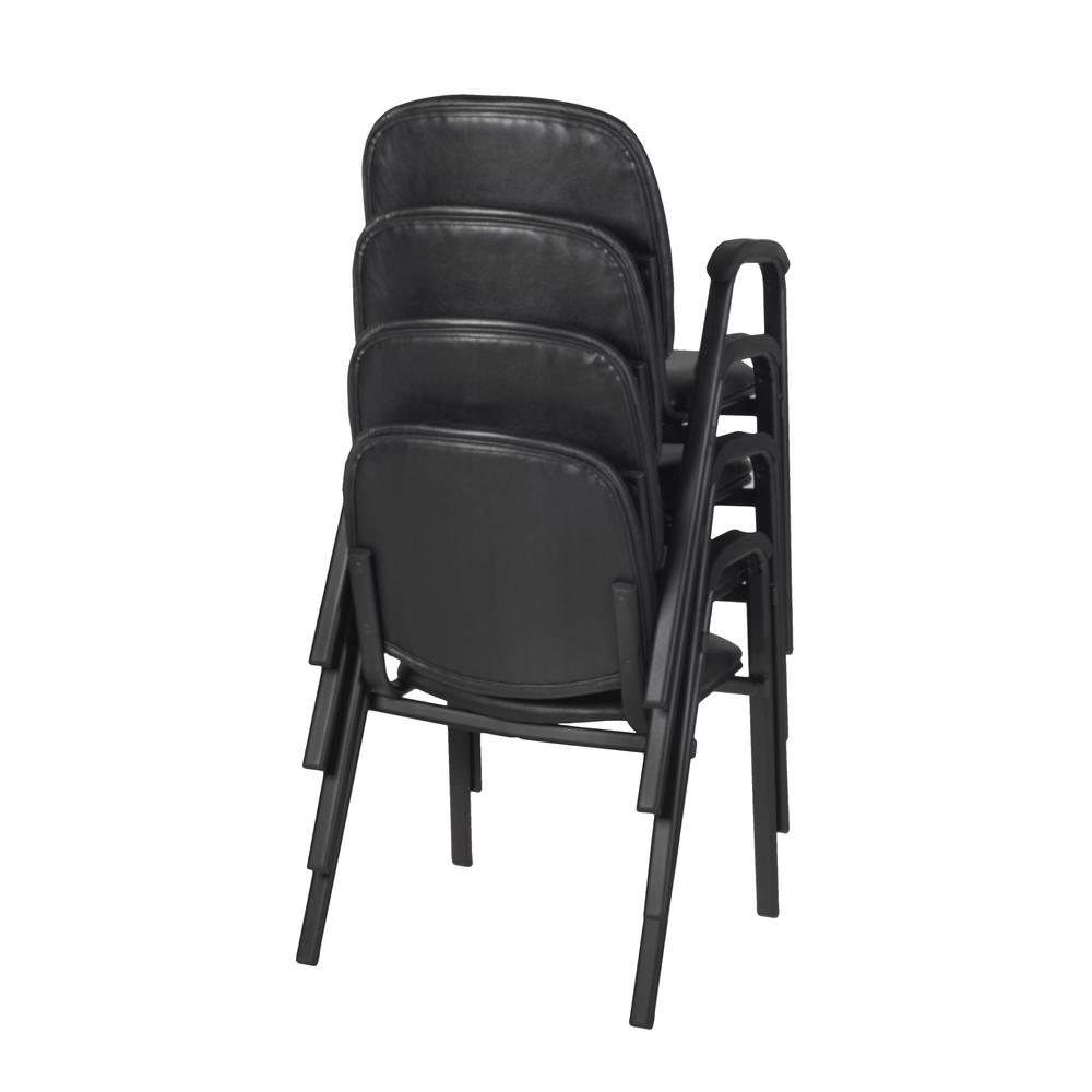Ace Vinyl Stack Chair (4 pack)- Black
