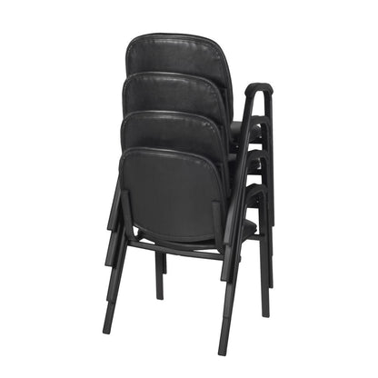 Ace Vinyl Stack Chair (4 pack)- Black
