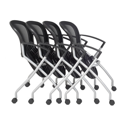 Cadence Nesting Chair (4 pack)- Black