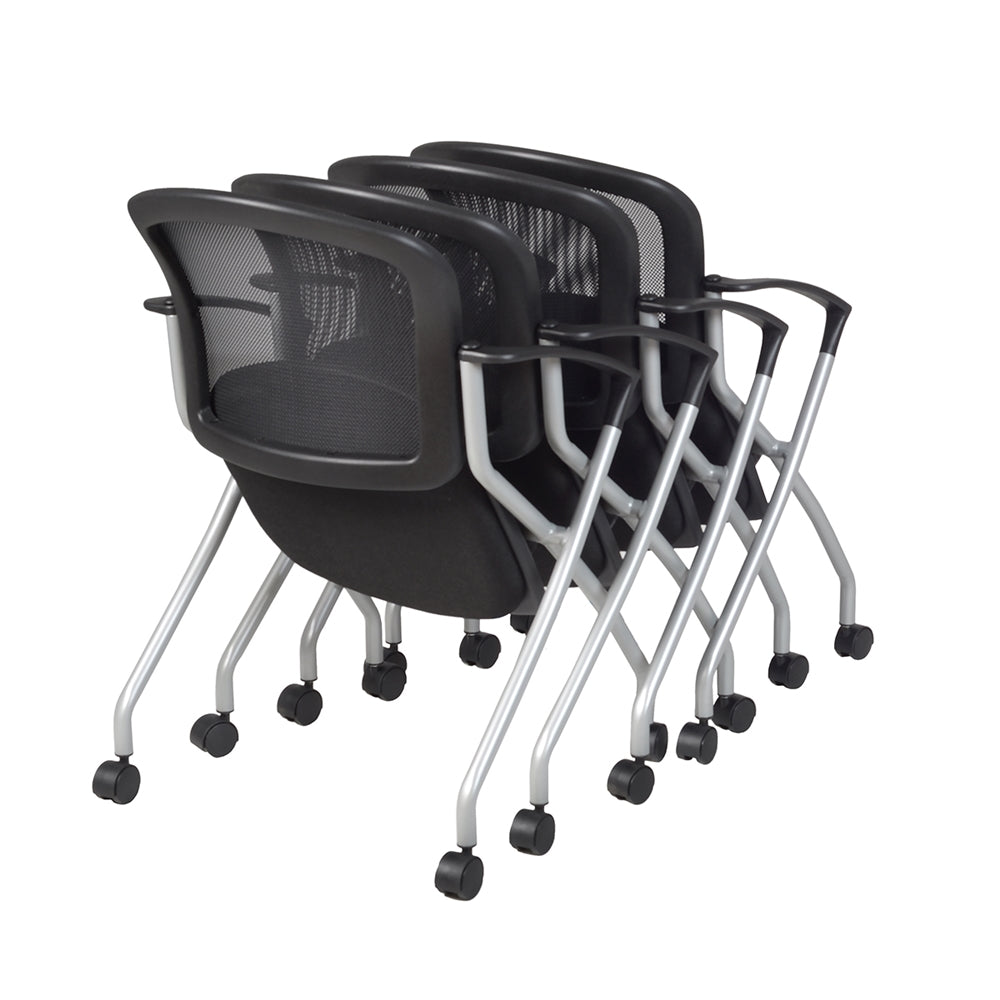 Cadence Nesting Chair (4 pack)- Black