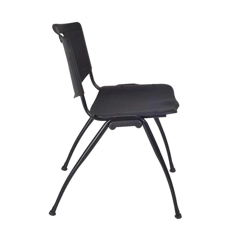 72 x 30 in. Flip-Top Training Nesting Table- Cherry, 2 M Stack Chairs- Black