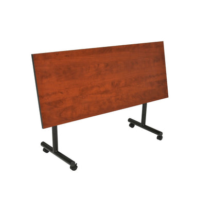 60 x 30 in. Flip-Top Privacy Nesting Table- Cherry, 2 M Stack Chairs- Blue