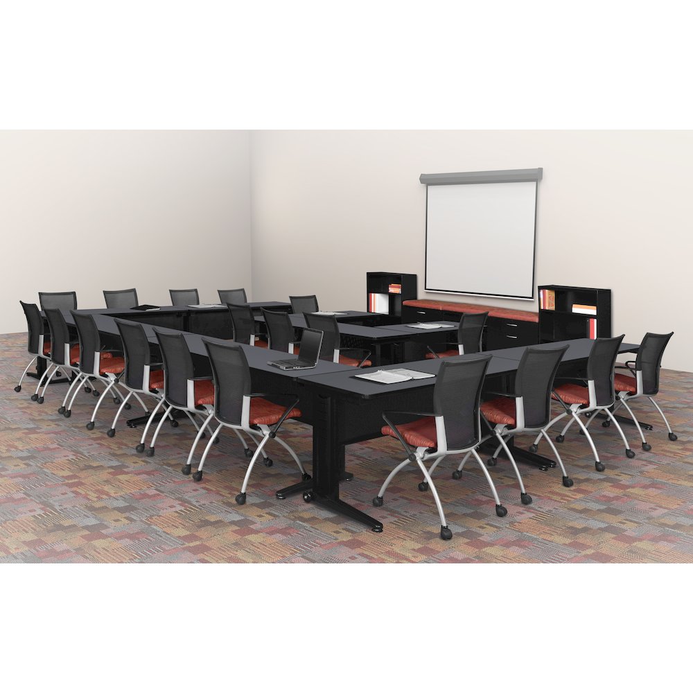 66 x 24 in. Seminar Training Table- Grey