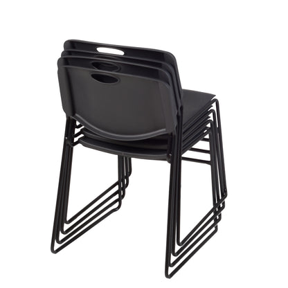 Zeng Stack Chair (4 pack)- Black