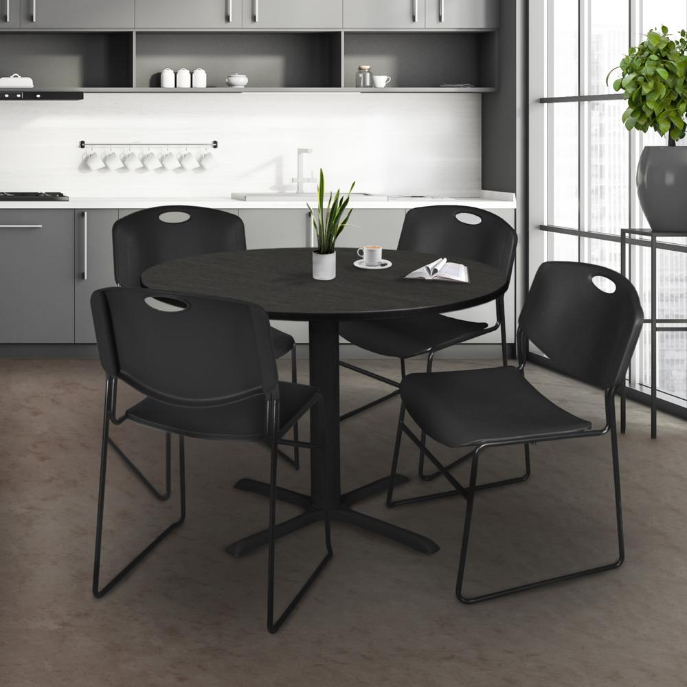 Zeng Stack Chair (8 pack)- Black