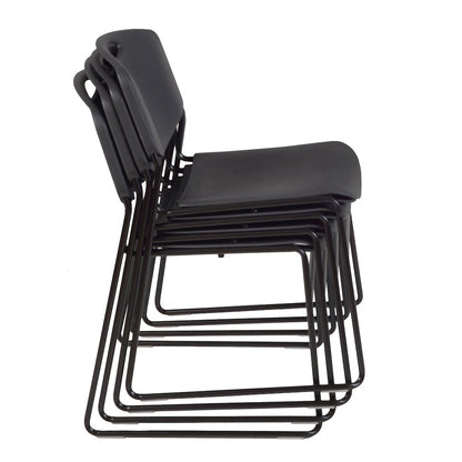 60 x 24 in. Flip-Top Privacy Nesting Table- Grey, 2 Zeng Stack Chairs- Black